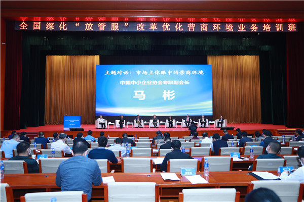 馬彬專職副會長參加國務院政府職能轉變辦公室組織的全國深化“放管服”改革優化營商環境業務培訓會_副本.jpg
